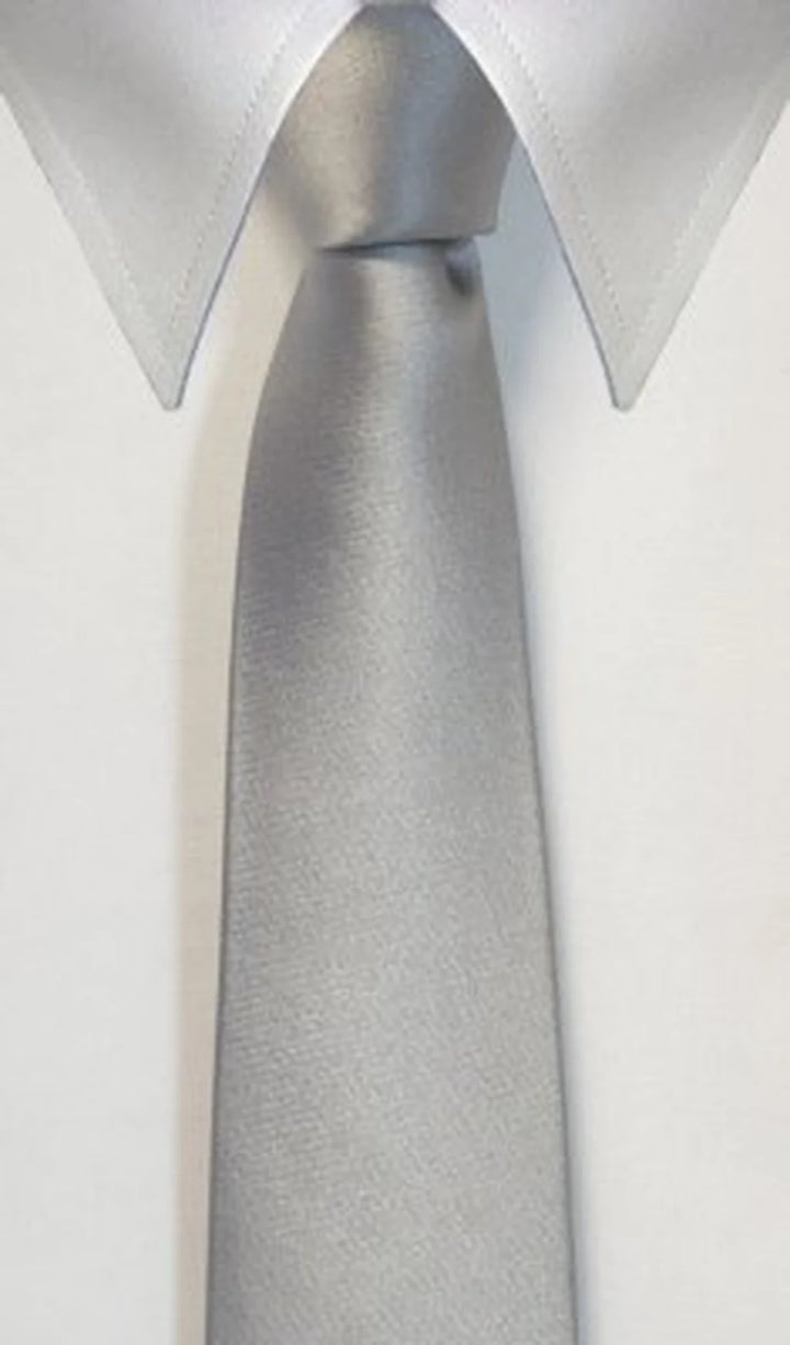 Argentum smal, slips i silver med enfärgad design – originalbild