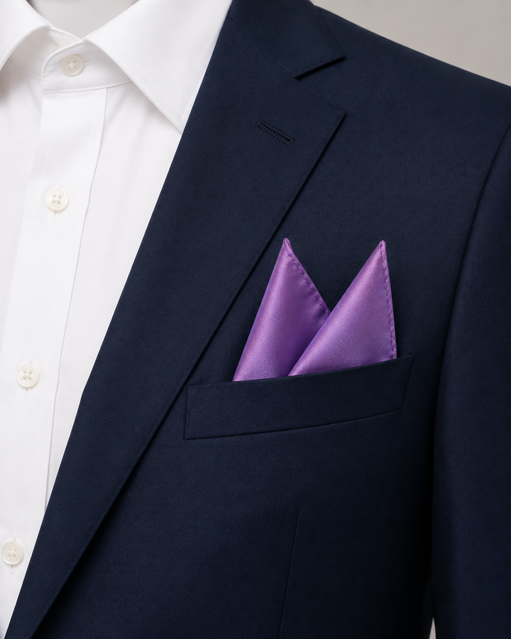 KEVIN, bröstnäsduk i lila med en enfärgad design, formellt stylad