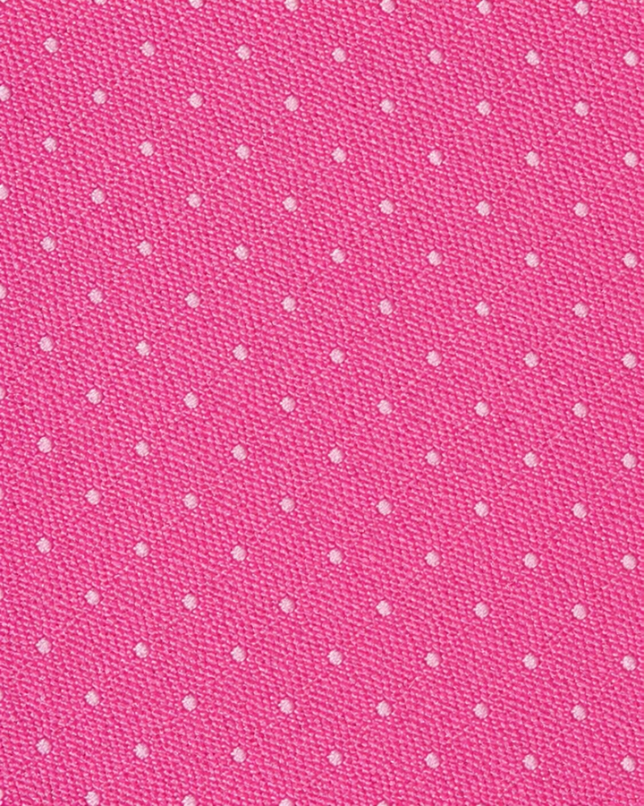 Närbild av prickigt mönster på ROSALIND, bröstnäsduk i rosa och vitt